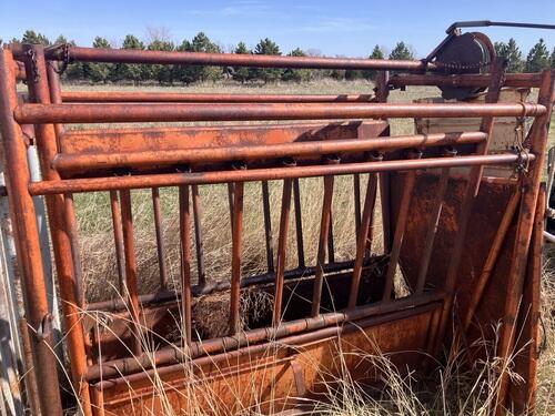 Filson Headgate Good working cattle squeeze chute with Filson self catching head gate ...