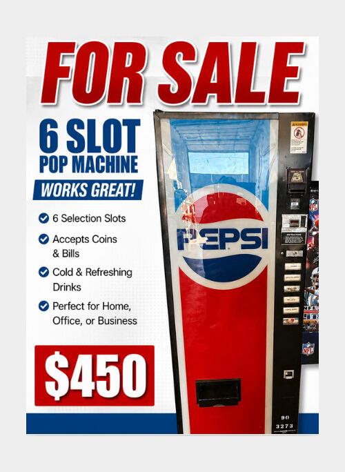 6 Slot Pop Machine!! Perfect for Home or Office!!!! | Bismarck, ND