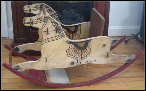 Antique SA Smith Shoofly Wooden Riding Rocking Horse | Lemmon, SD